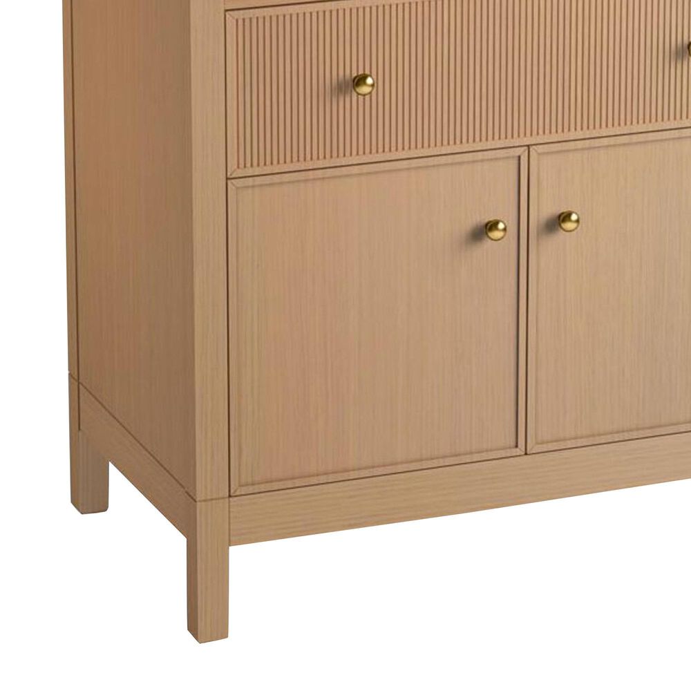 Kohler Malin 36" Single Bathroom Vanity in White Oak with 3 cm White Quartz Top and Rectangular Sink, , large