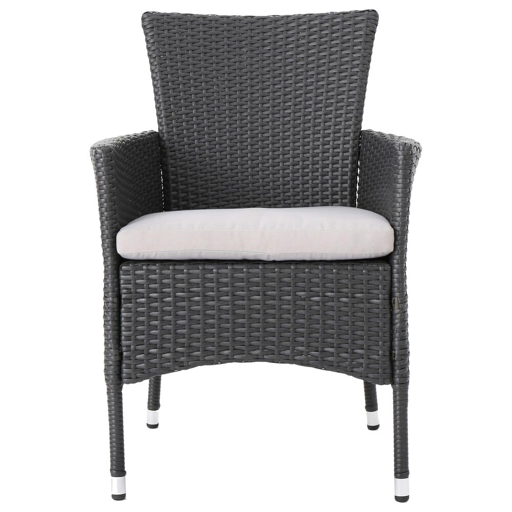 Noble House Flamingo 9-Piece Patio Dining Set in Black and Gray, , large