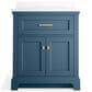 Kohler Charlemont 30" Single Bathroom Vanity in Tidal Blue with 3 cm White Quartz Top and Rectangular Sink, , large