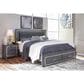 Ashley Lodanna King Panel Bed with 2 Storage Drawers in Gray, , large