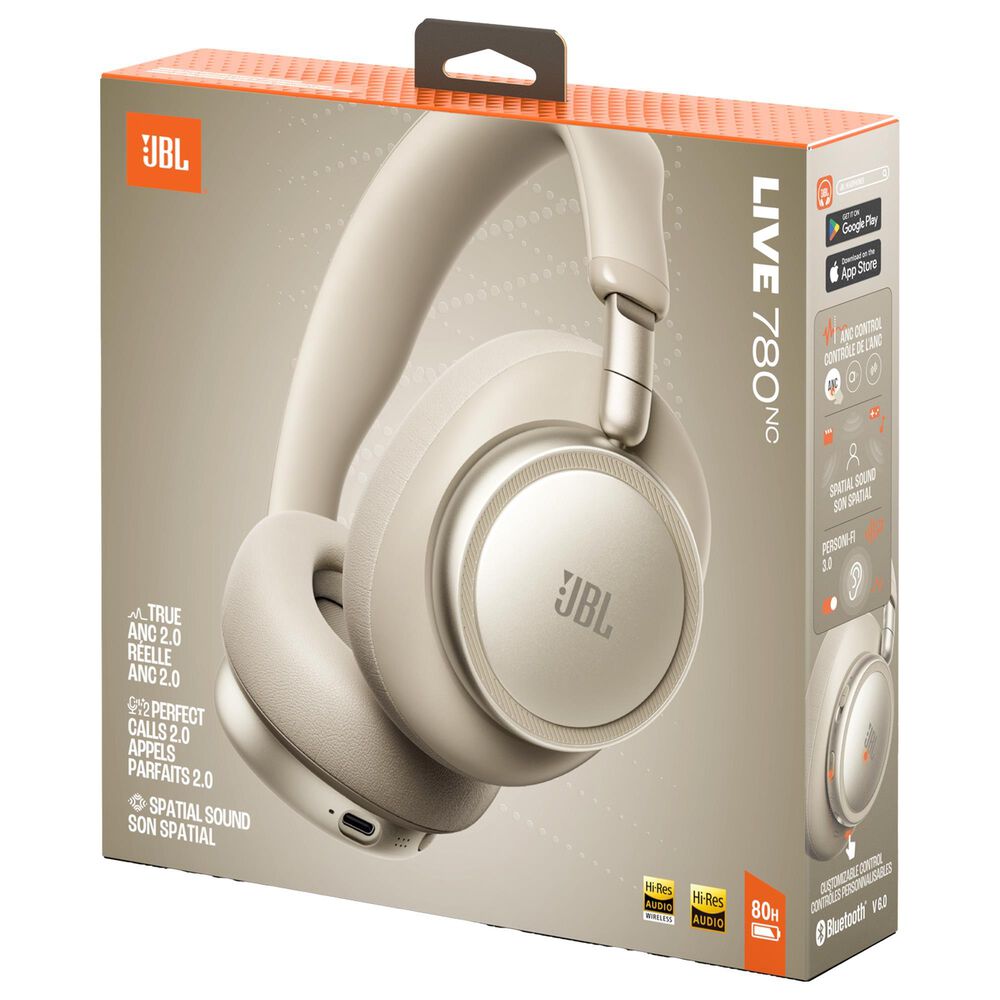 JBL Live Series Wireless Noise-Canceling Over-Ear Headphones in Champagne, , large