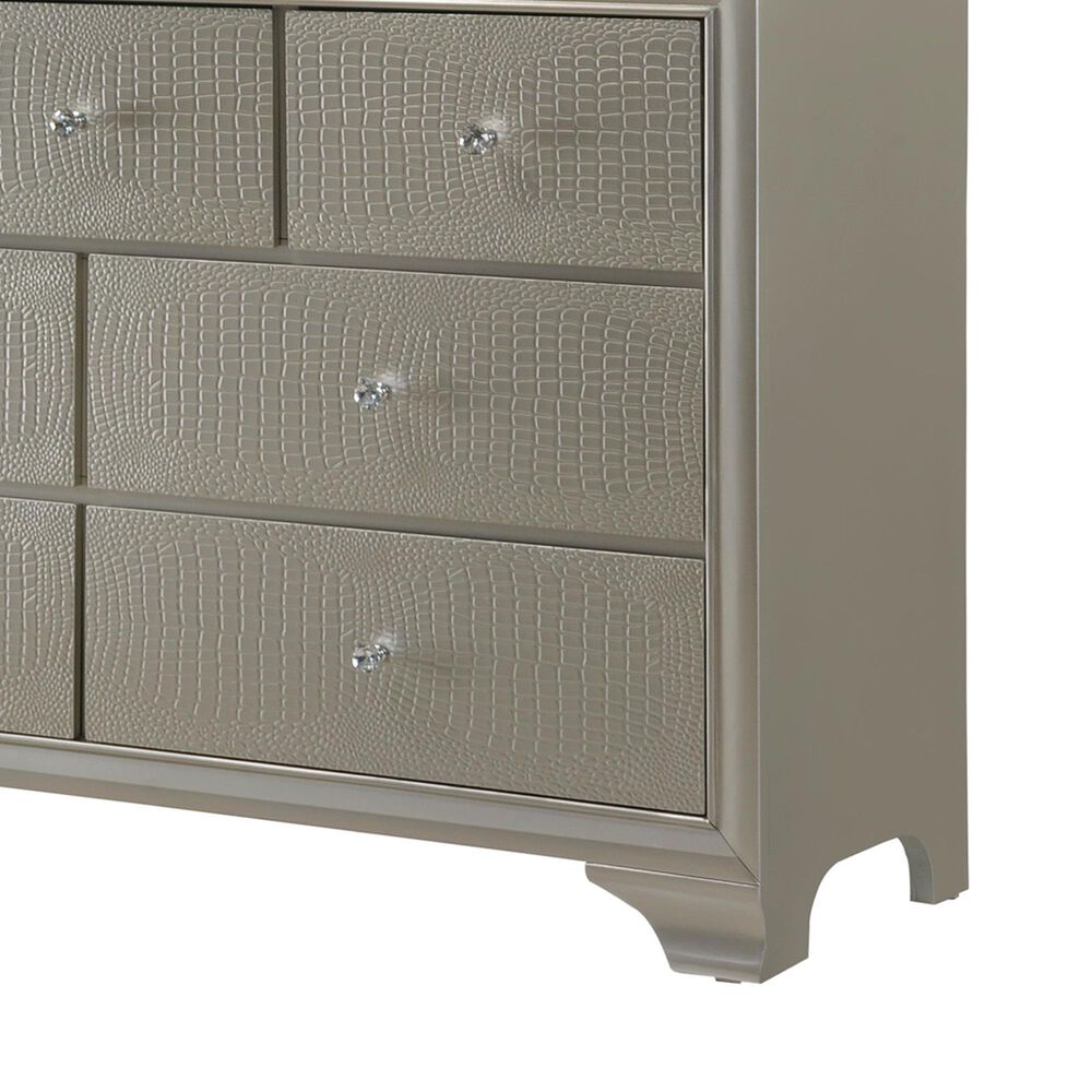 Crown Mark Lyssa 7-Drawer Dresser in Champagne, , large