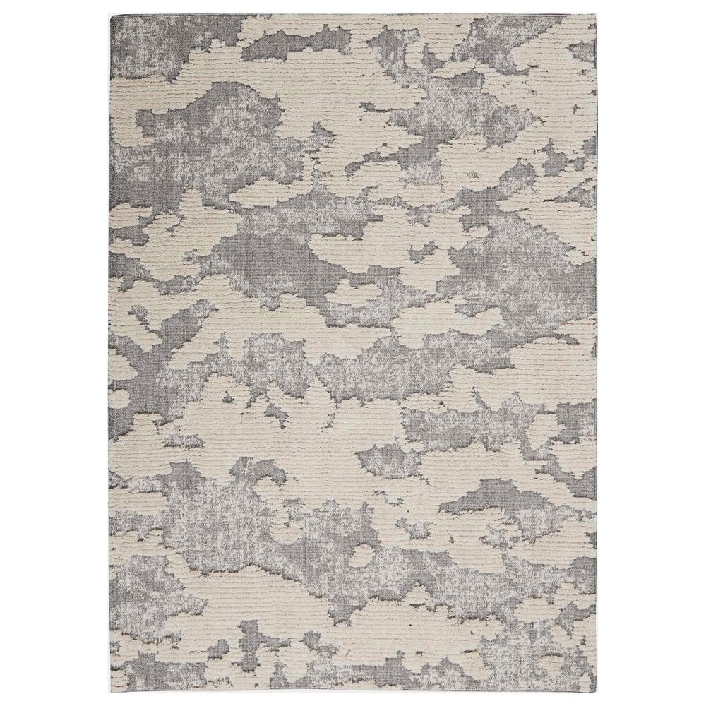 Nourison Zermatt ZER01 5" x 7" Ivory and Grey Area Rug, , large