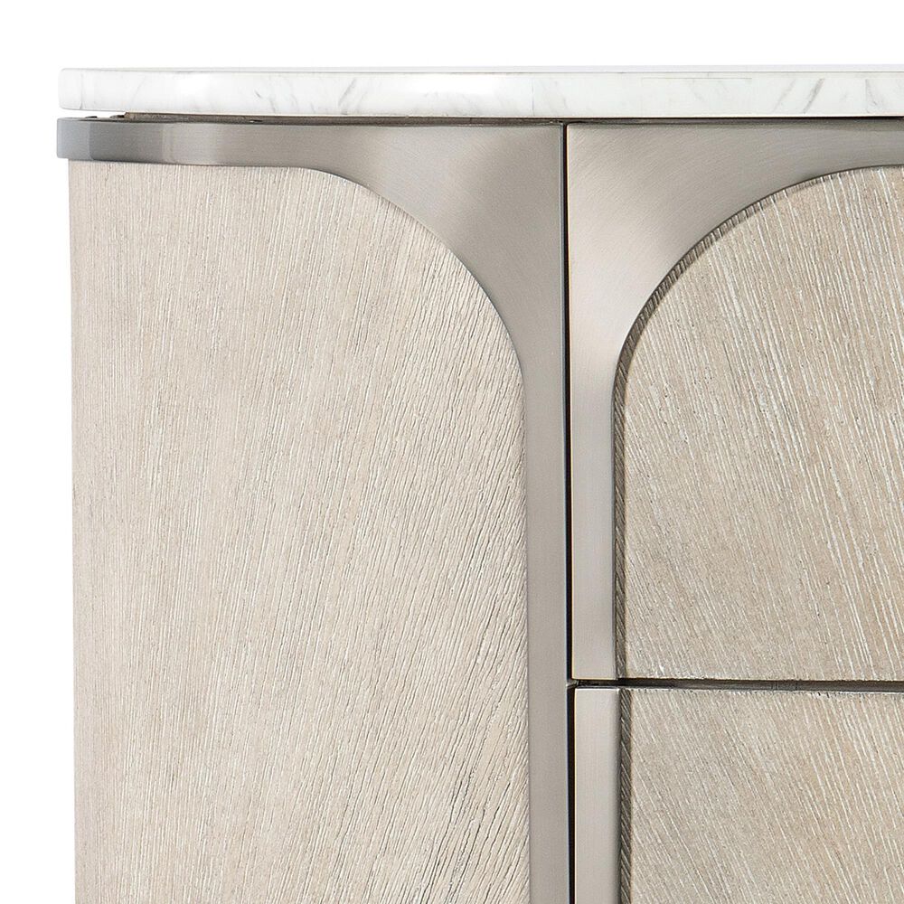 Hooker Furniture Modern Mood 2-Drawer Nightstand in Diamond, Pewter, White and Gray, , large