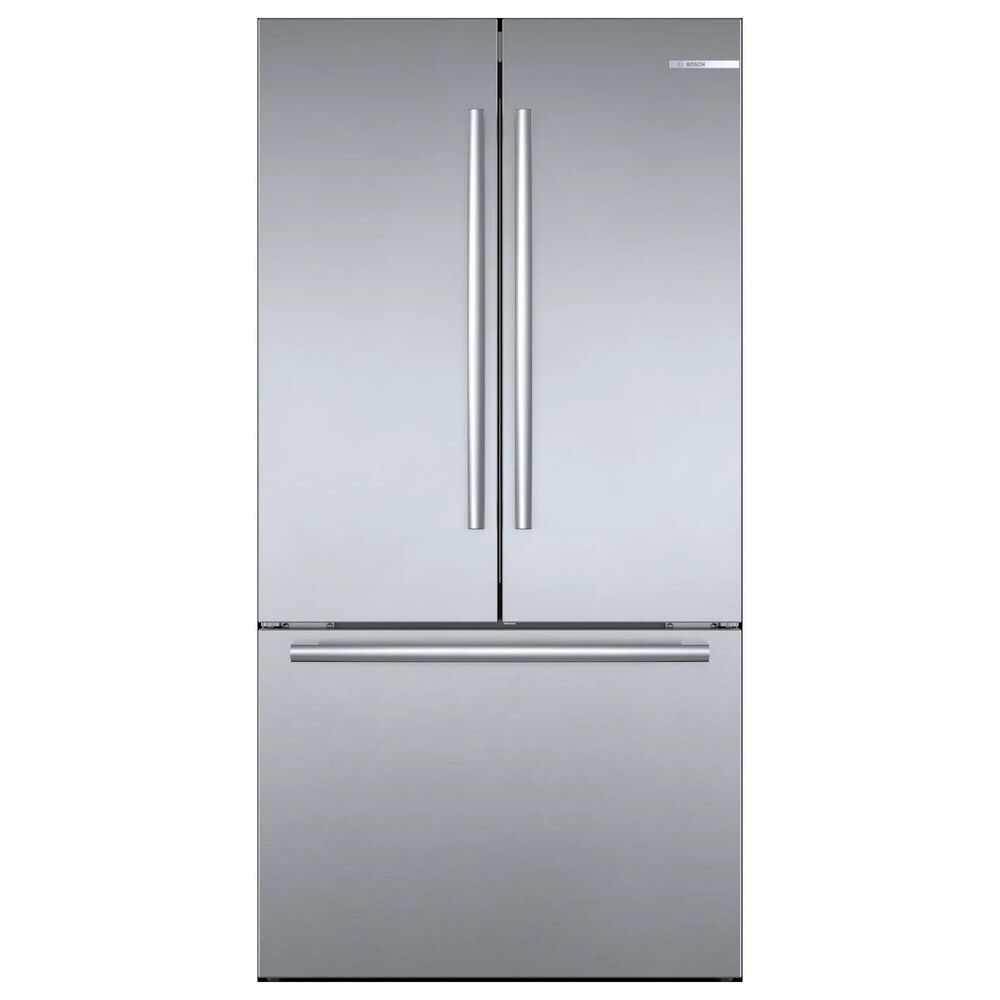 Bosch 2-Piece Kitchen Package with 20.8 Cu. Ft. 3-Door French Door Refrigerator and Bar Handle Dishwasher in Stainless Steel, , large