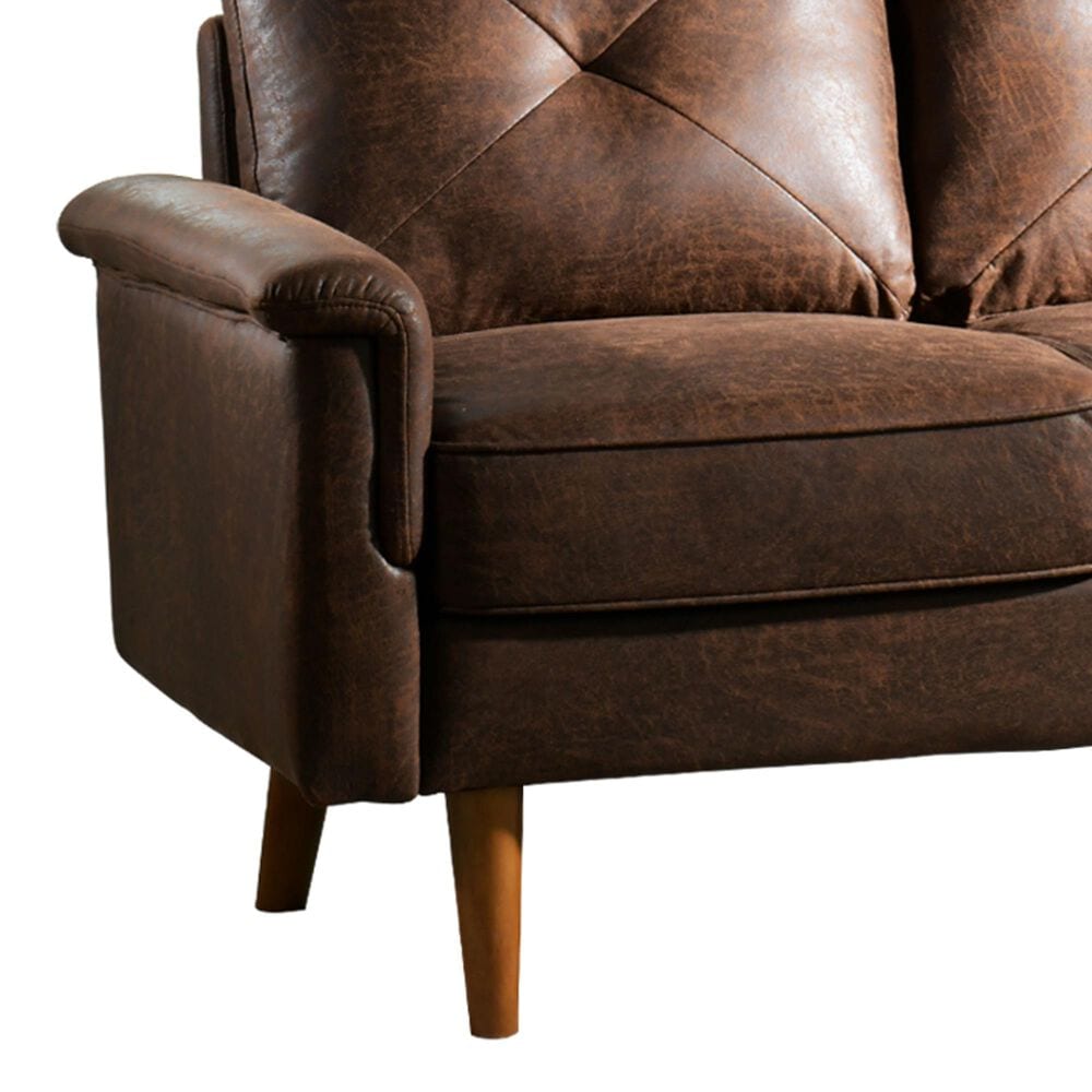 HOMLUX 72" Stationary Sofa in Dark Brown, , large
