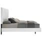 New Heritage Europa King Upholstered Panel Bed with Lighting in White, , large