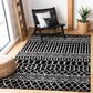 Safavieh Tulum TUL270 4" x 6" Black and Ivory Area Rug, , large