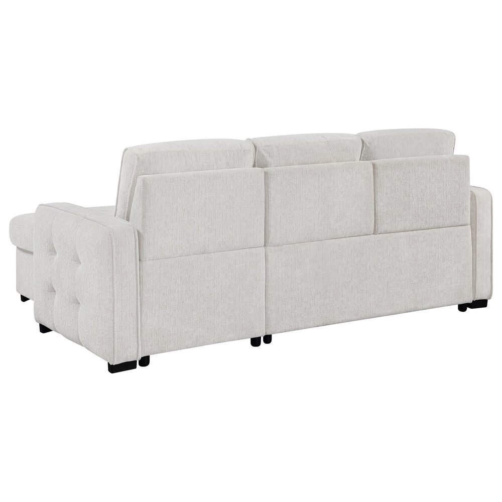 Modern Market Reversible Sofa Sleeper with Chaise in Chalk, , large