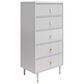 DHP Elizabeth 5-Drawer Chests in Dove Gray, , large