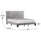 Richlands Furniture Crestone King Upholstered Platform Bed in Gray, , large