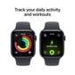 Apple Watch SE 3 (GPS+Cellular) 44mm Midnight Aluminum Case with Midnight Sport Band - S/M - Midnight - (2025)(Pre-Order), , large