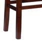 Linon Home Decor Claridge Bar Stool with Beige Cushion in Dark Brown, , large