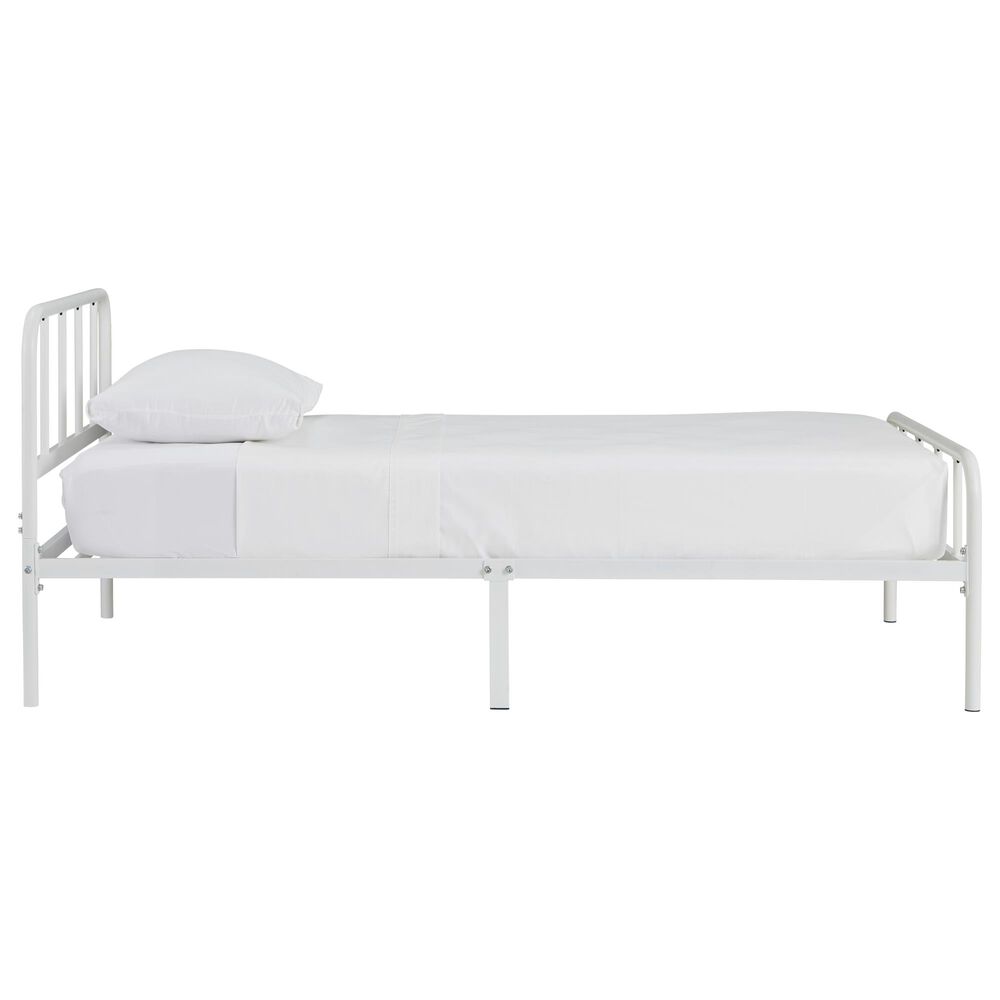 Signature Design by Ashley Trentlore Twin Platform Bed in White, , large