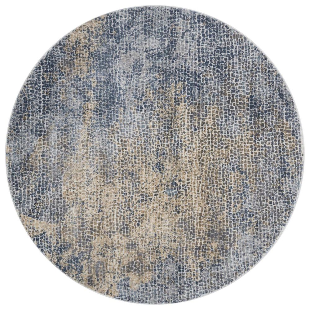 Loloi Patina PJ-05 5"3" Round Ocean and Gold, , large