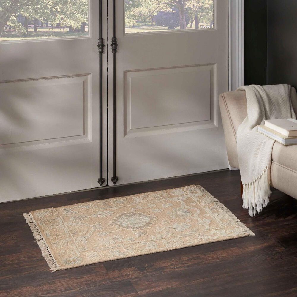 Nourison Whispers 2&#39; x 3&#39; Dusty Mauve and Soft Grey Area Rug, , large