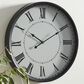 Maple and Jade 20" Wall Clock in Black and White, , large