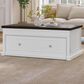 Richlands Furniture Soren Lift Top Dream Console with Twin Convertible Bed in White and Brown, , large