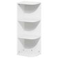 HOMLUX 3-Tier Corner Open Shelf Bookcase in White, , large