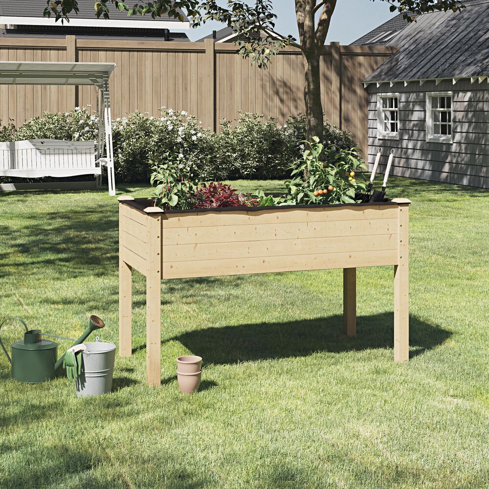 Timberlake 30" Cedar Raised Garden Bed in Brown, , large