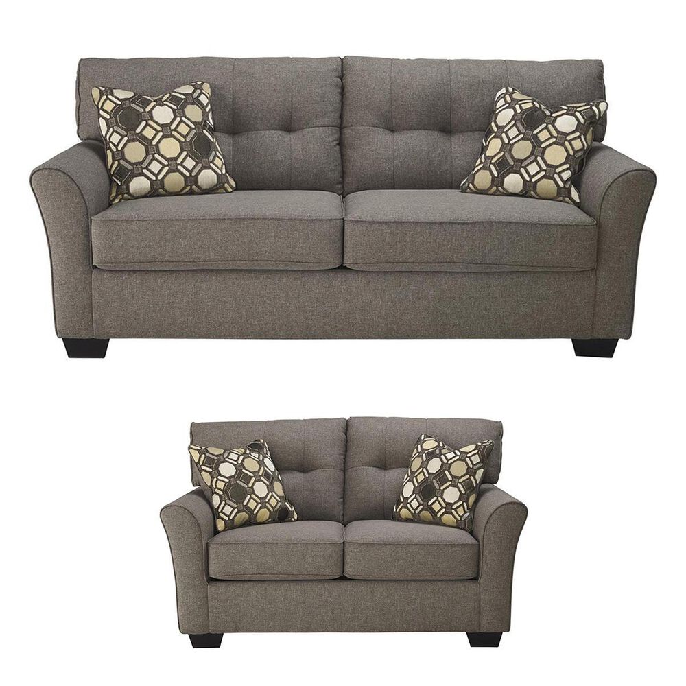 Signature Design by Ashley Tibbee Sofa and Loveseat in Slate, , large