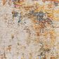 Surya Reina Light Gray, Cream, Medium Gray, Denim, Rust, Mustard and Olive 6"7" Round Area Rug, , large