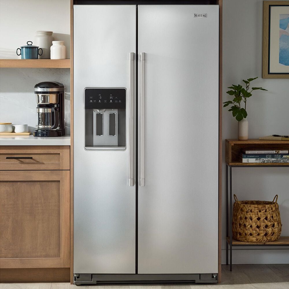 Maytag 20.8 Cu. Ft. Side-by-Side Refrigerator in Stainless Steel, , large