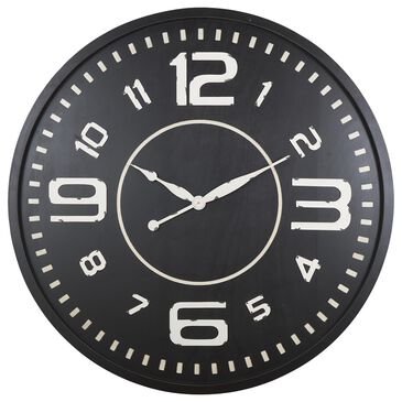 Maple and Jade Modern Wood Wall Clock in Black, , large