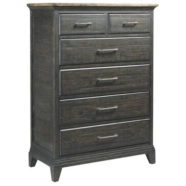 Kincaid Plank Road 6 Drawer Chest in Stone and Charcoal, , large