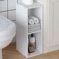 HOMLUX 2-Tier Open Bookcase with 8" Shelf in White, , large