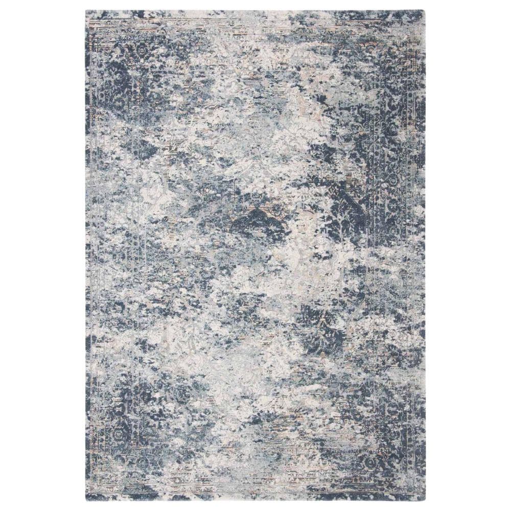 Safavieh Martha Stewart Cosmopolitan Waze Abstract 2"2" x 8" Cream and Blue Runner, , large