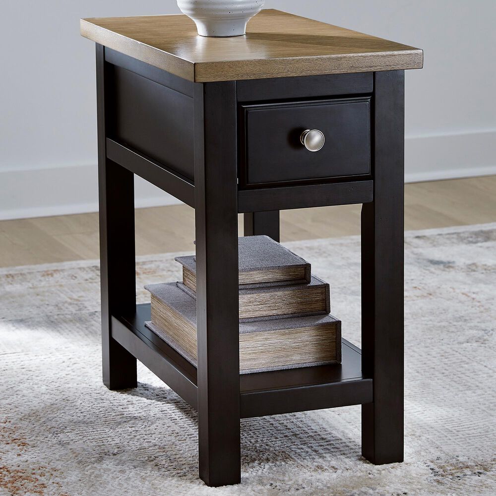 Ashley Drazmine Chairside End Table in Brown and Dark Chocolate, , large