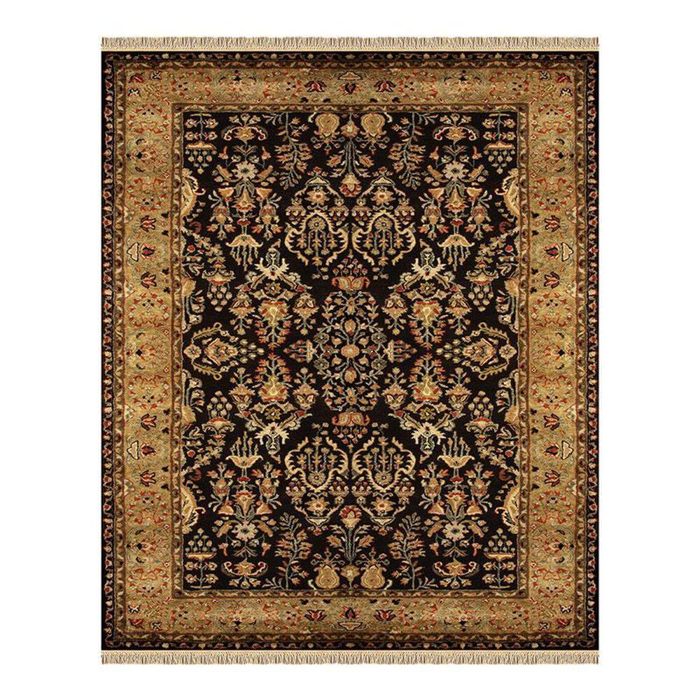 Feizy Rugs Amore 8327F 8'-Round Black/Gold Area Rug, , large