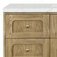 James Martin Vanities Laurent 48" Single Bathroom Vanity in Light Natural Oak with 3 cm Ethereal Noctis Quartz Top and Rectangular Sink, , large