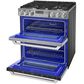 LG SIGNATURE Dual Fuel Double Oven Range in Textured Steel, , large