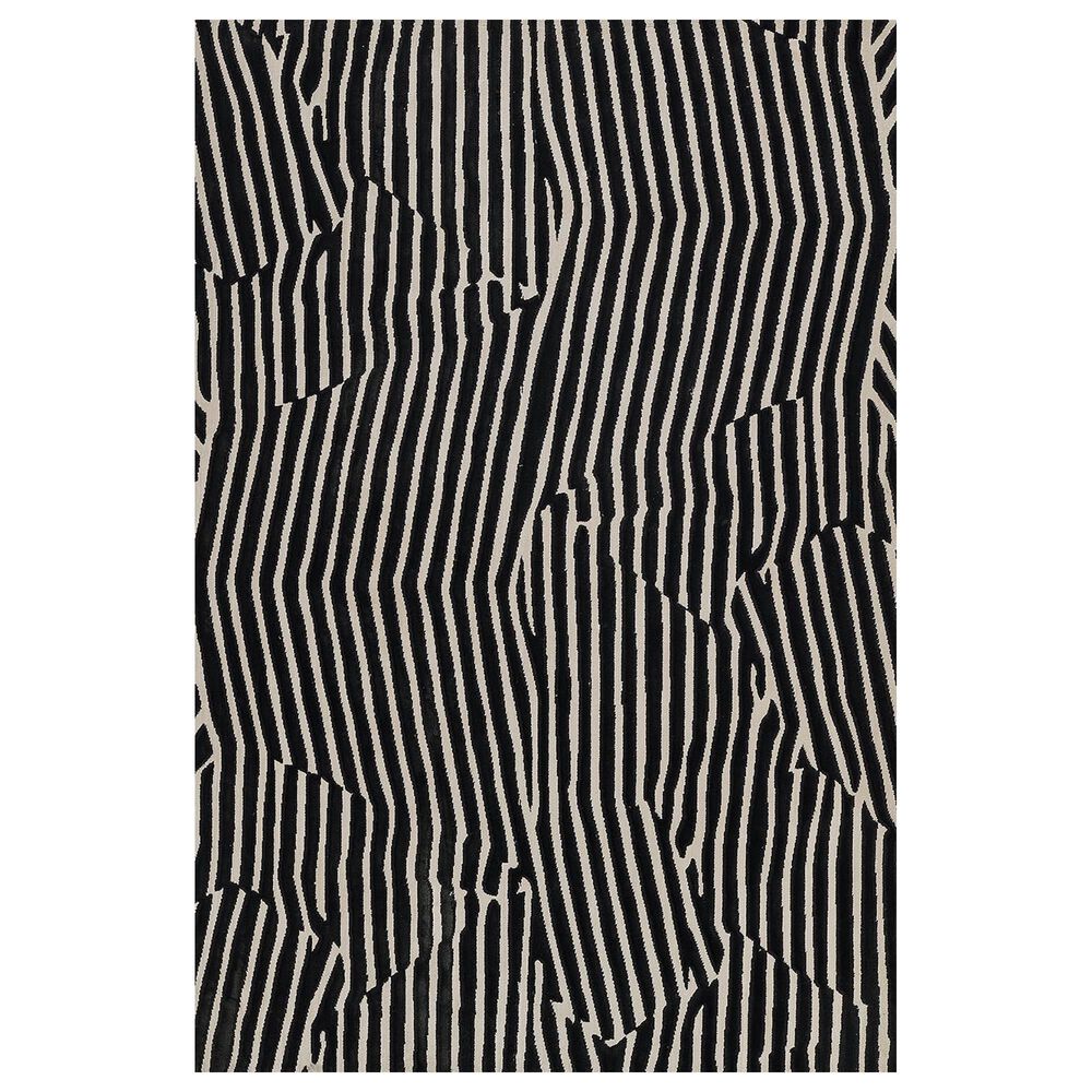 Momeni Xander Geometric 2" x 8" Black Runner, , large