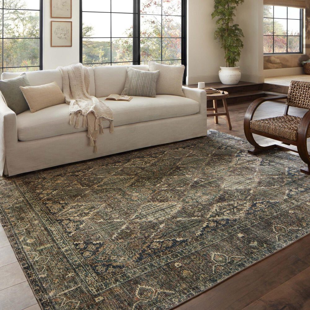 Magnolia Home Banks 2&#39;3&quot; x 3&#39;9&quot; Spice and Blue Area Rug, , large