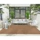 Nourison Twist Reversible 8" x 10" Natural Indoor/Outdoor Area Rug, , large