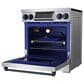 Thor Kitchen Gordon Ramsay 4.8 Cu. Ft. Professional Induction Range with Blue Handle Kit in Stainless Steel, , large