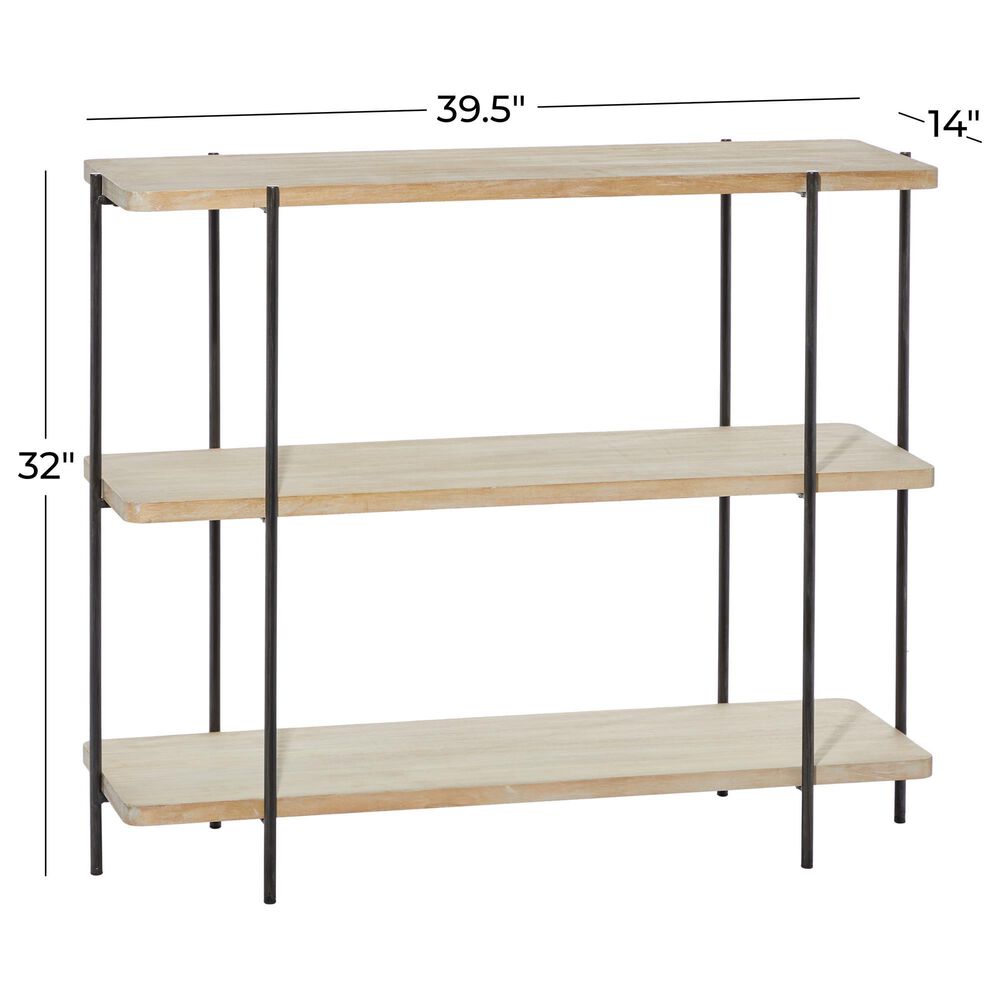 Uma Enterprises Console Table in Beige and Black, , large