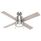 Hunter Beck 52" Ceiling Fan with LED Lights in Brushed Nickel, , large