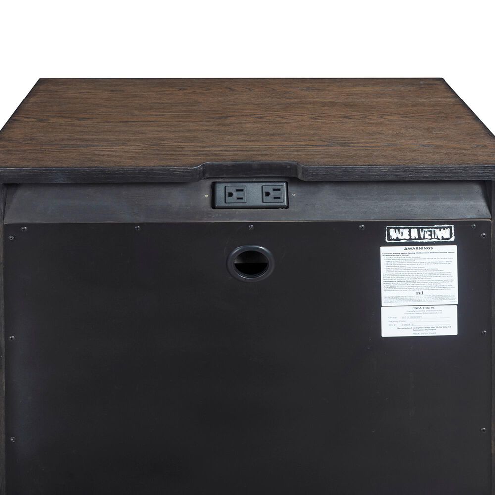 Riva Ridge Oxford 4-Piece King Sleigh Storage Bedroom Set in Cocoa with USB Ports, , large