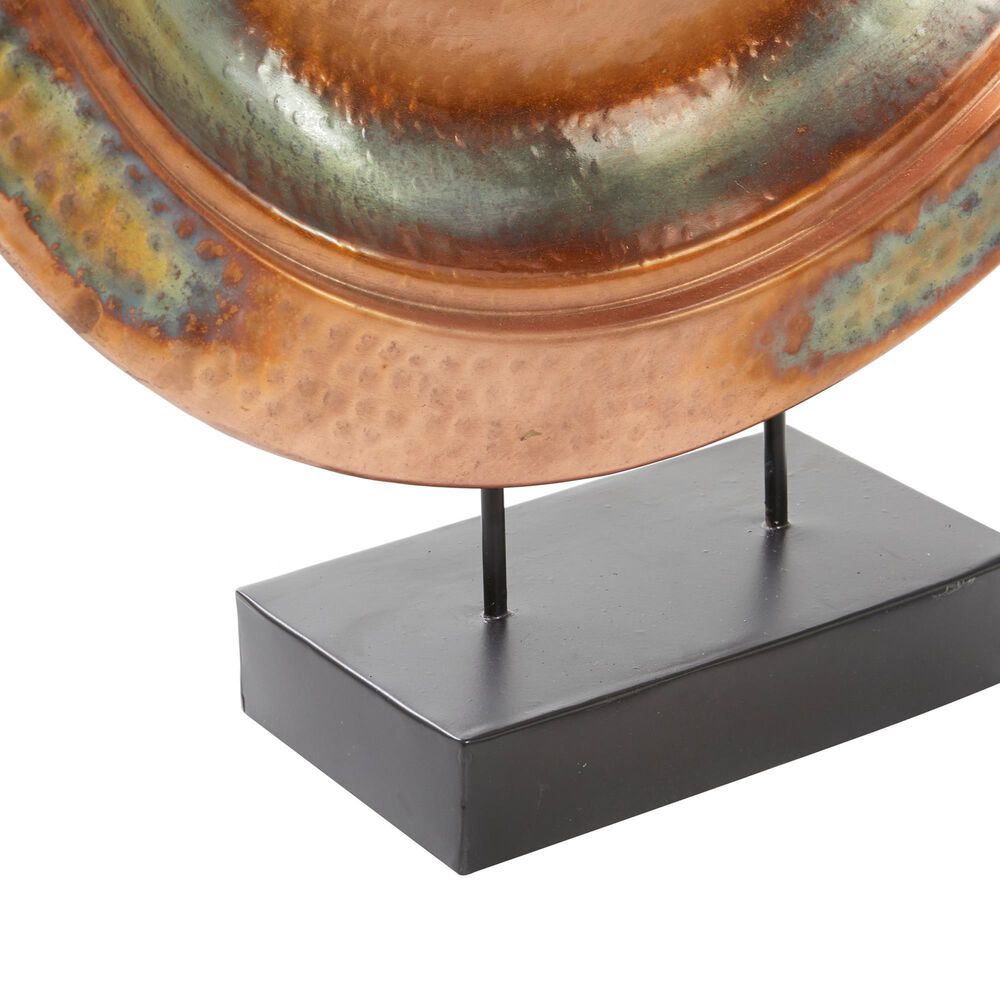 Maple and Jade 30&quot; Round Charger Plate Sculpture in Copper, , large