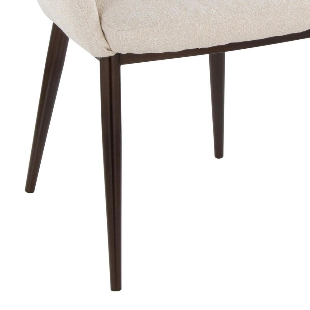 Lumisource Renee Arm Chair with Cream Cushion in Copper, , large