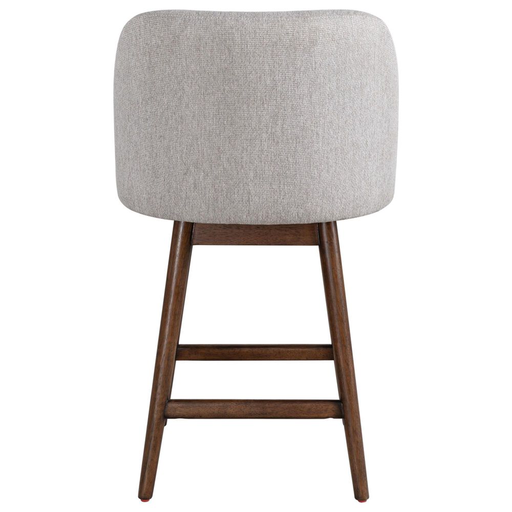 Armen Living Sadie 26" Swivel Counter Height Stool in Brown Oak, , large