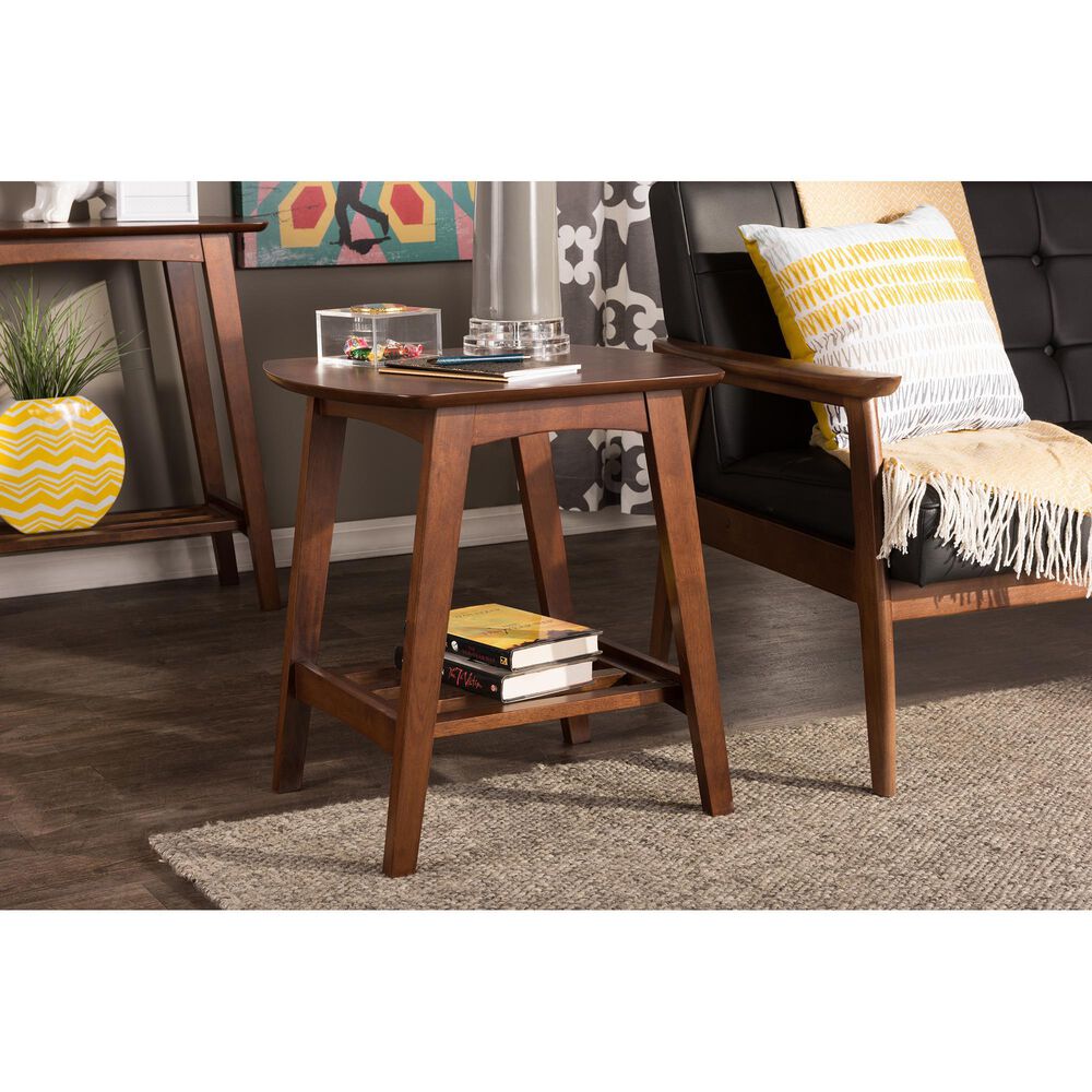 Baxton Studio Sacramento End Table in Dark Walnut, , large