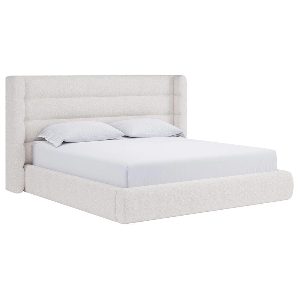 Urban Home Frank Upholstered Wingback Platform Bed in Cottage Cheese Boucle (2026), , large
