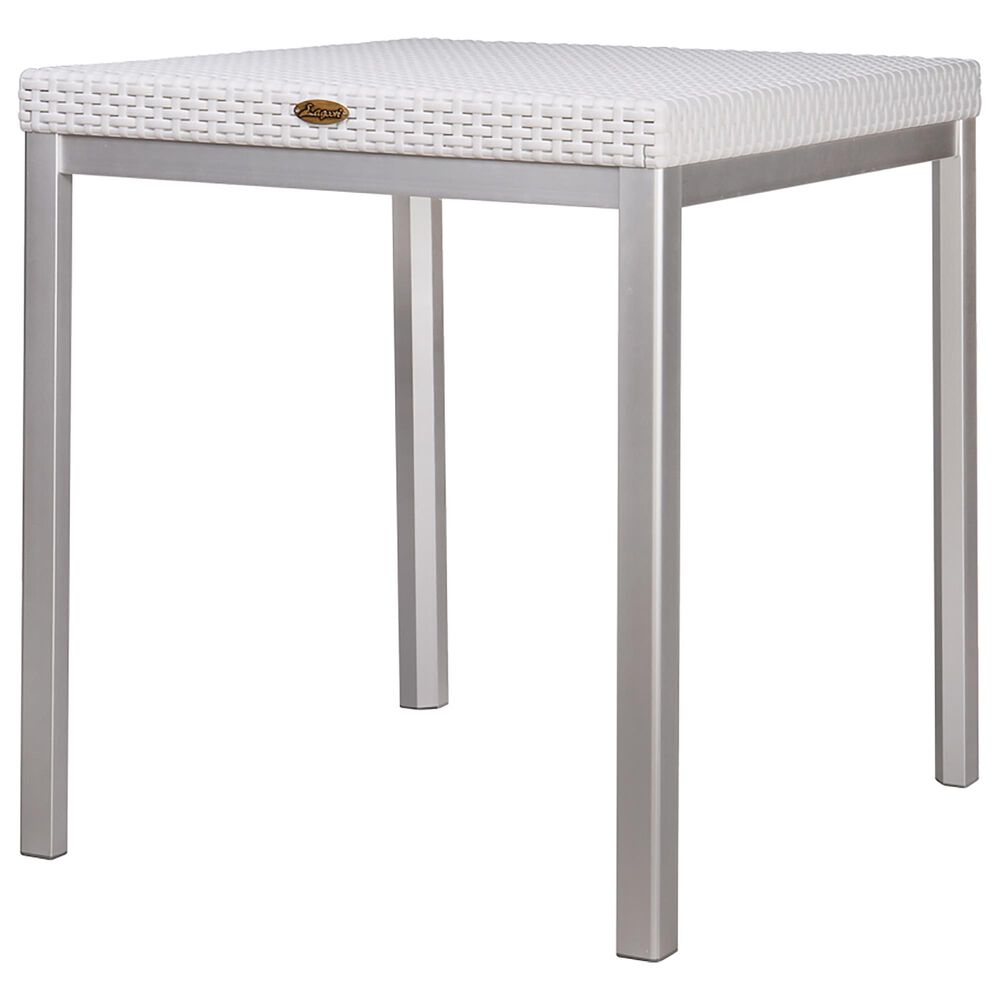 Lagoon Furniture Russ Rattan Dining Table in White, , large