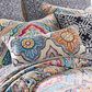Levtex Magnolia 12" x 24" Lumbar Throw Pillow in Tan, Teal, Orange and Navy, , large