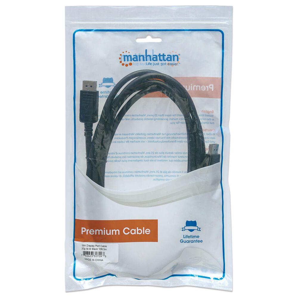 Manhattan 10 Ft DisplayPort Male Monitor Cable, , large